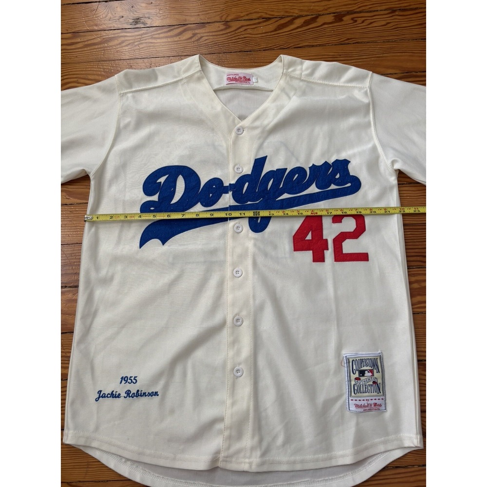 Mitchell‎ & Ness Cooperstown 1955 LA Dodgers Jackie Robinson Jersey Men 48 - Picture 7 of 7